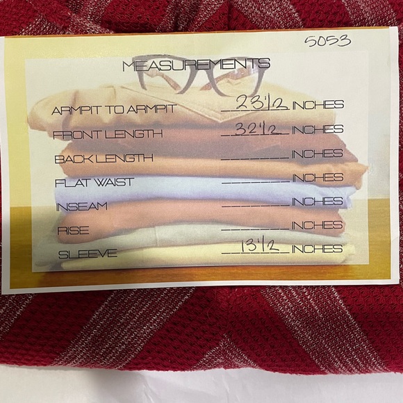 American Rag Red & Silver Shiny Striped Sweater Women’s Size 2X. #5053 - Picture 7 of 8